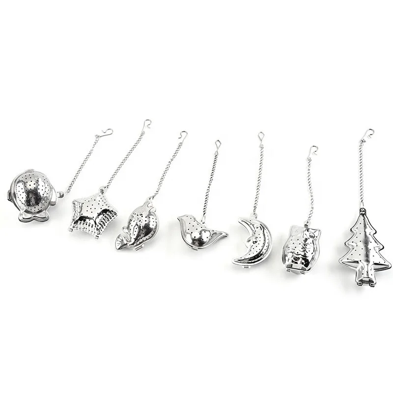 High Quality Tea Filter 304 Stainless Steel Tea Strainer With Saucer Chain