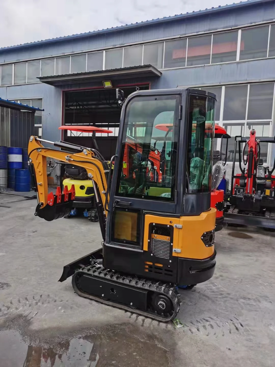 1000kg 8.6kw diesel engine 360 rotary bucket mini excavators