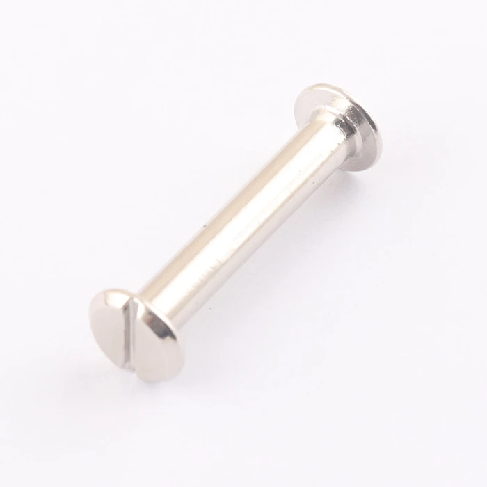 30mm metal flat head Chicago book binding screw for leather craft