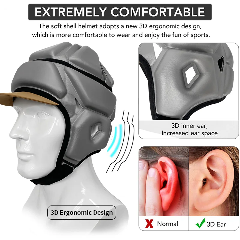 Personalised Soft Shell Helmets 7 On7 Kids Youth Football 7V7 Helmets Customizable Solid Padded Headgear Rugby Helmet