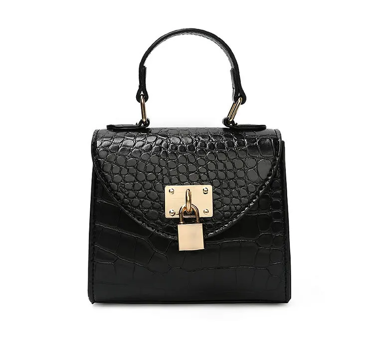 eu market exclusively for summer crocodile pattern PU leather chain lock hand shoulder bag mini bag