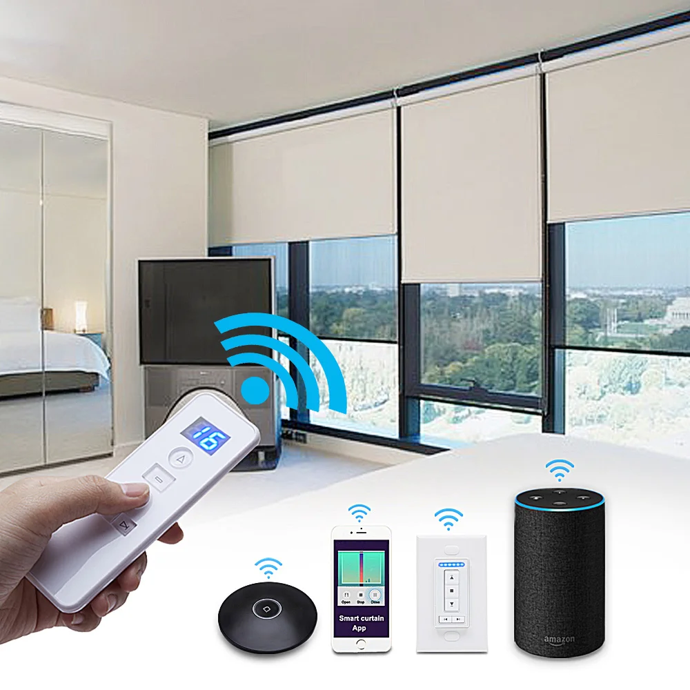 Водонепроницаемые автоматические затемняющие рулонные шторы