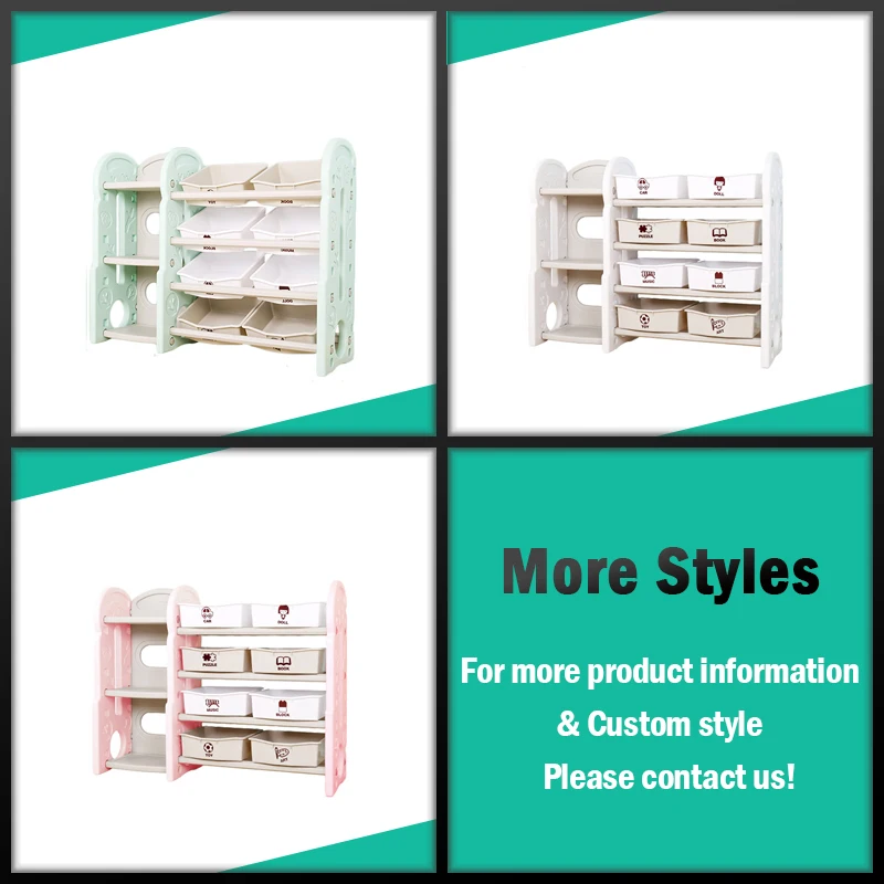 Kids preschool toys storage plastic toys shelves