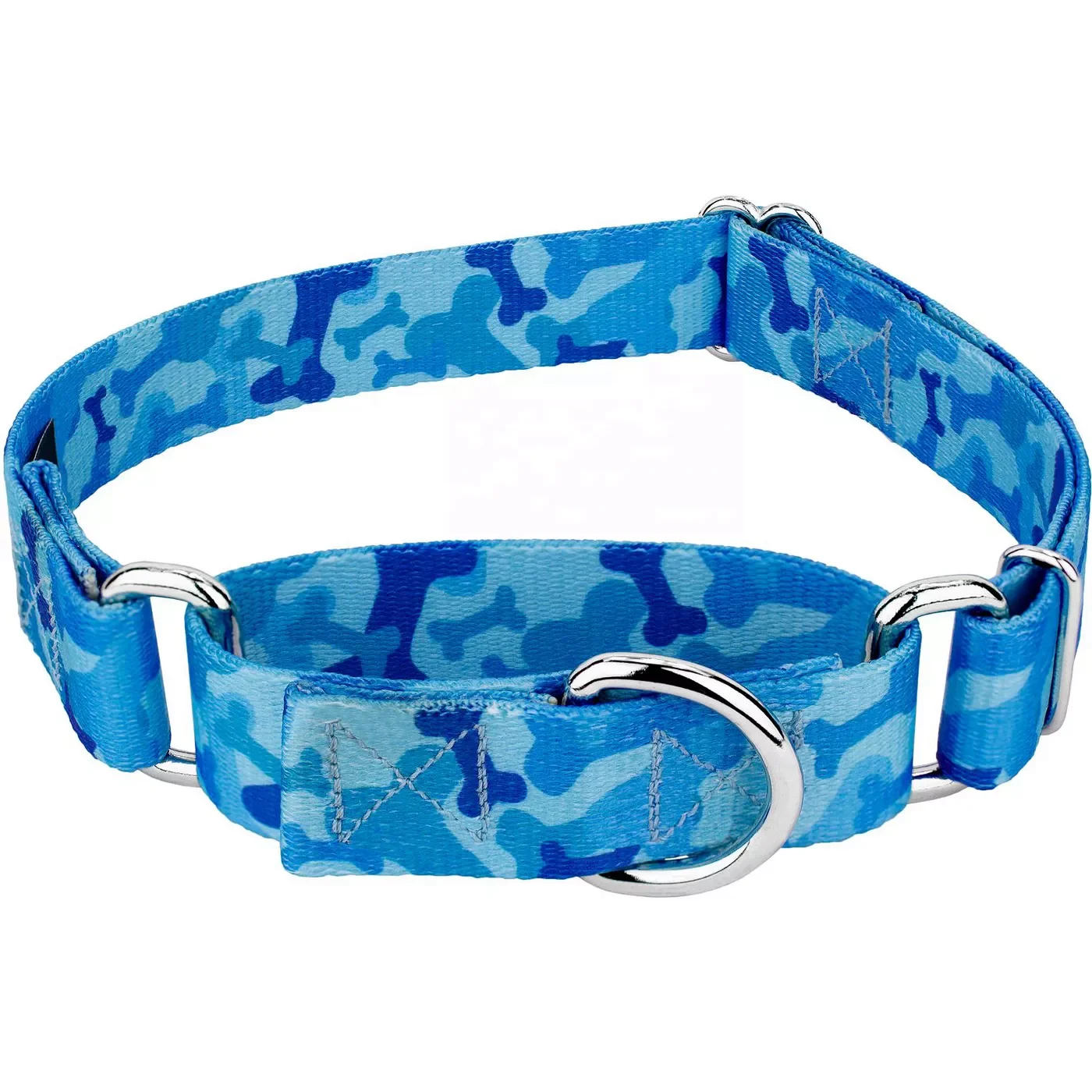 Amazon Best Seller Wholesale Nylon Pet Collar Custom Buckle 1.5 inch wide  Chain Martingale Collar For Dog