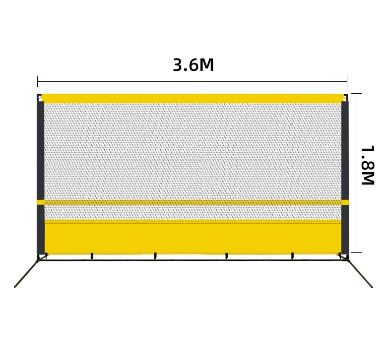 Portable 3.6*1.8m Squash Tennis Rebounder 12*6ft Tennis Rebound Net Squash Rebounder Tennis Softball Practice Screen Net