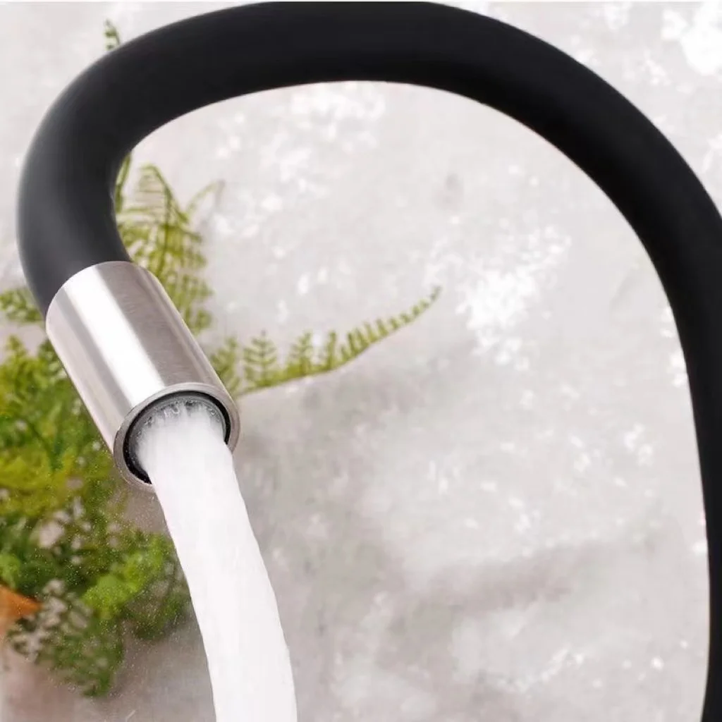 Kitchen Sink Mixer Faucet Flexible Long Neck Hot and Cold Water Mixer Kitchen Faucet Tap