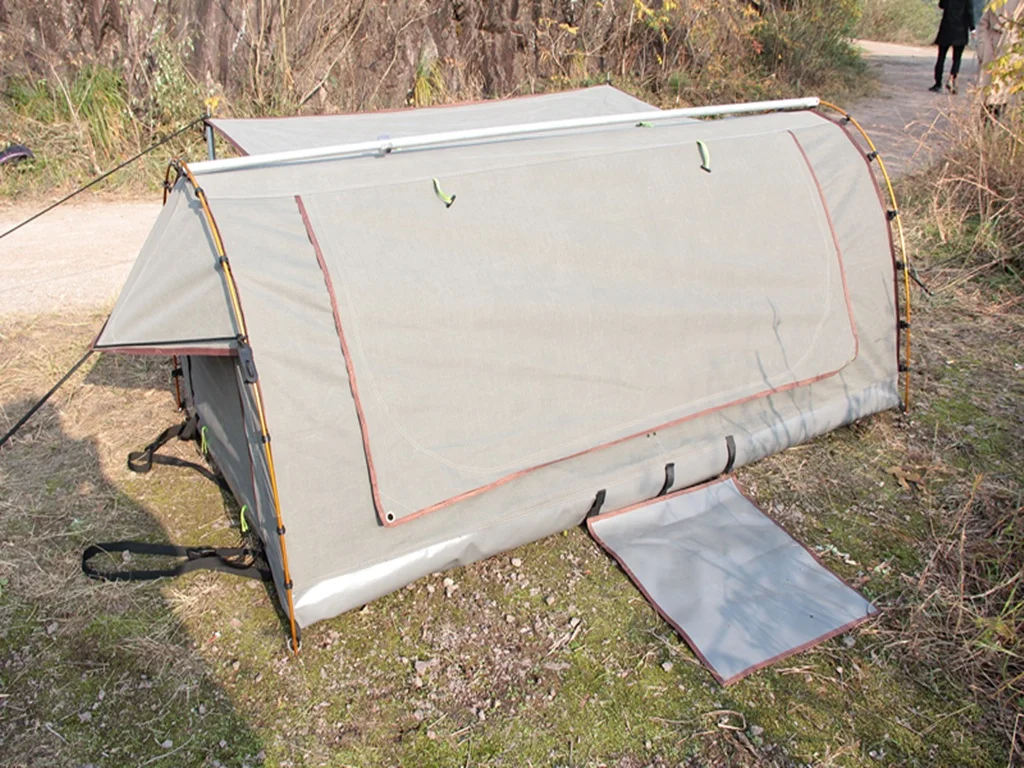 One Stop Service Canvas 2 person swag tent folding tents swag privacy camping toilet