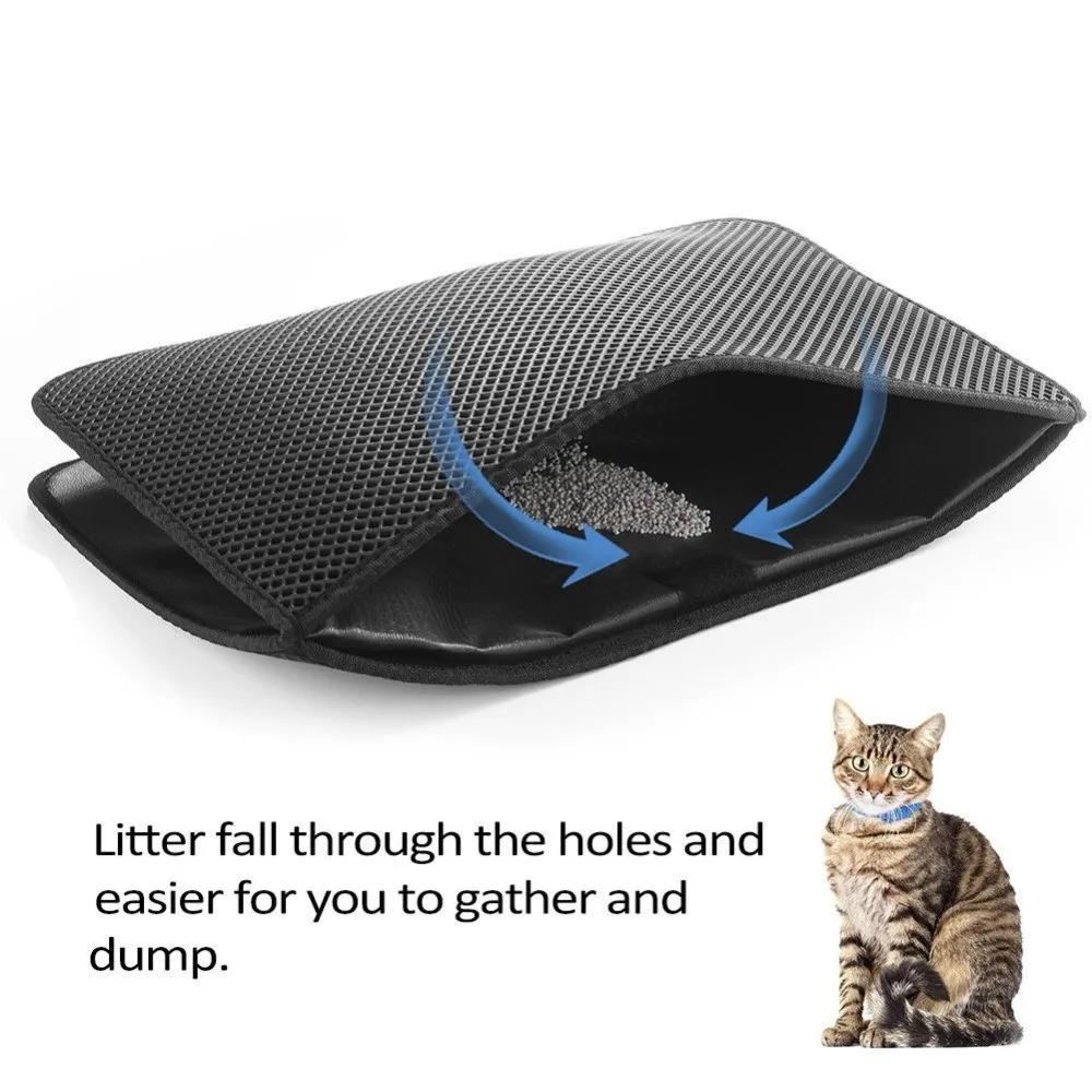 Double -Layer Jumbo Conlun Cleaning Splicing EVA Cat Litter Trappers Multipurpose Tray Mat With Logo