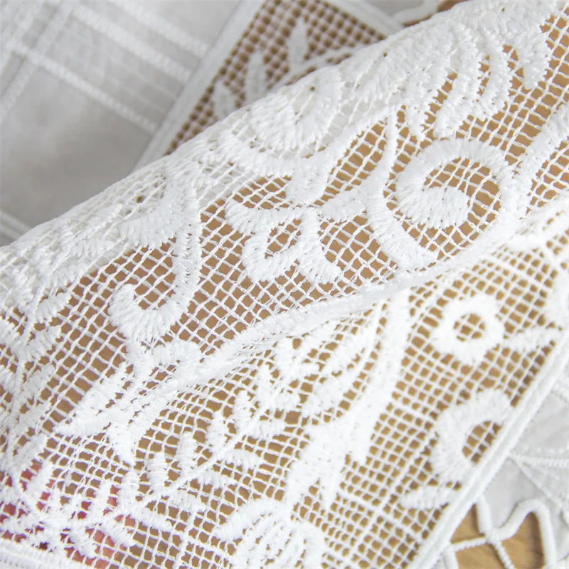 wholesale China factory cotton luxury laser lace fabric with Oekotex GRS OCS chemical lace mesh lace euro design 2022