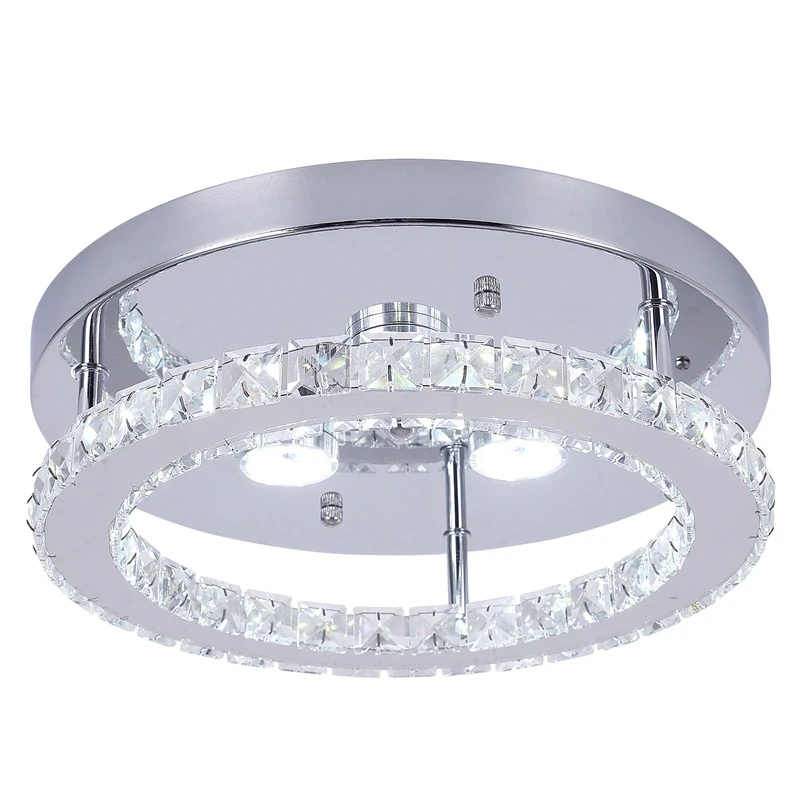 Nordic Modern Minimalist Creative Durable Round Crystal Ceiling Lamp For Living Room Bedroom