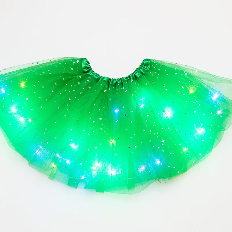 Factory Wholesale Birthday Gifts Led Light Up Kids Party Tutu Dress Skirt Girls For Performance