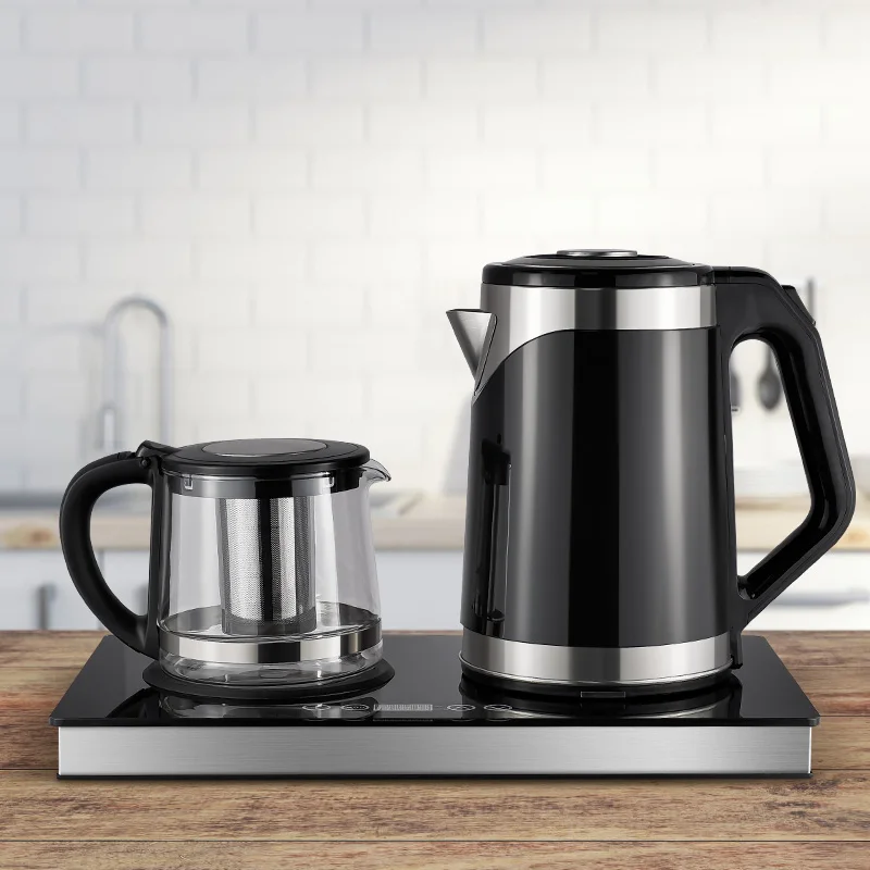 Automatic switch off Electric glass Tea Maker kettle With tea pot detachable filter coffee and tea maker machine