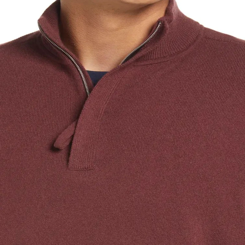 100%cashmere Men Sweater Custom Zip Front Knitted Winter Clothes for Men Crew Neck Print Pattern Picture Thick Pullover 50pcs