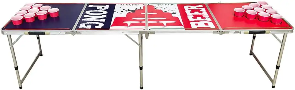 New Version 8FT Glow in the Dark Beer Pong Table with LED