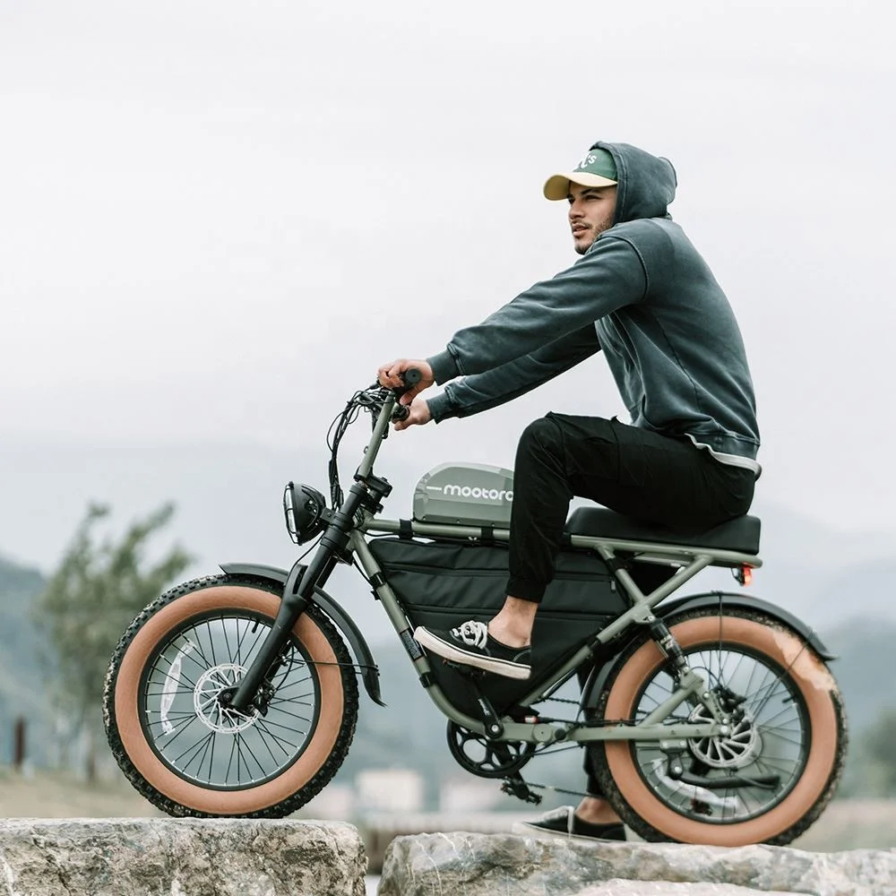 2023 Mootoro R1 PLUS 1000W Ebike Beach Fat Tire Dirt Electric Bike Electric Motorcycle