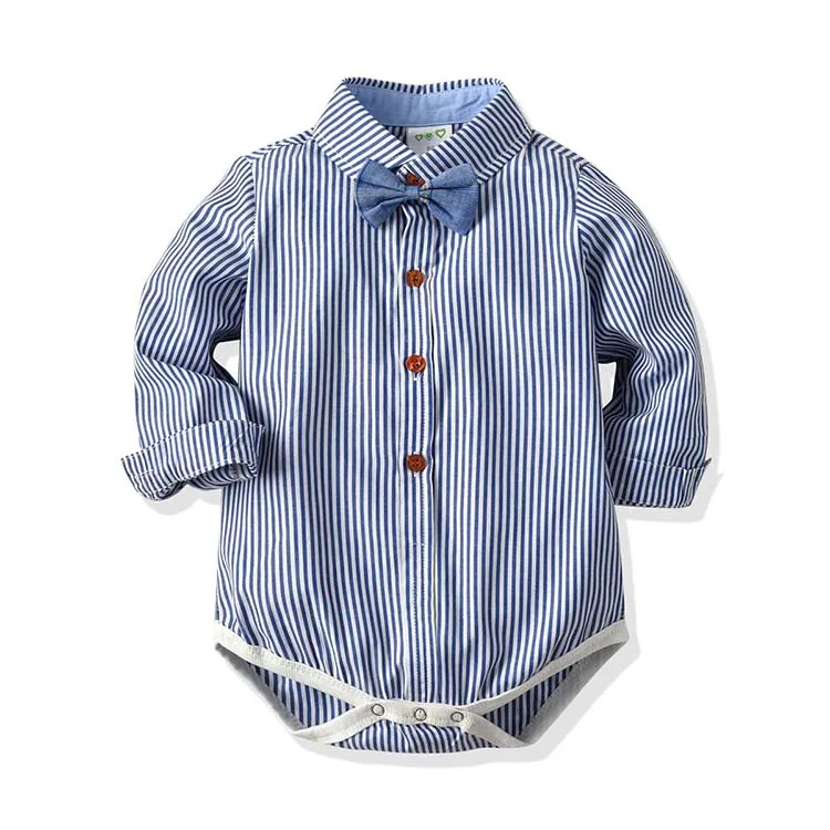 
Baby Boy Clothes High Quality Cotton Romper Nice Bow Tie Shirt Romper set 