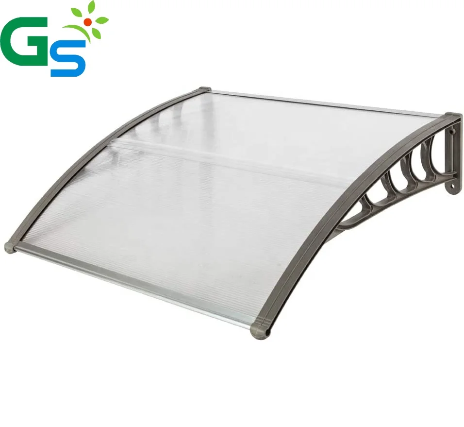 Malaysia Modern Decoration Transparent Pc Solid Sheet Balcony Cover Aluminum Composite Bracket Polycarbonate Canopy 100Cm X 200C