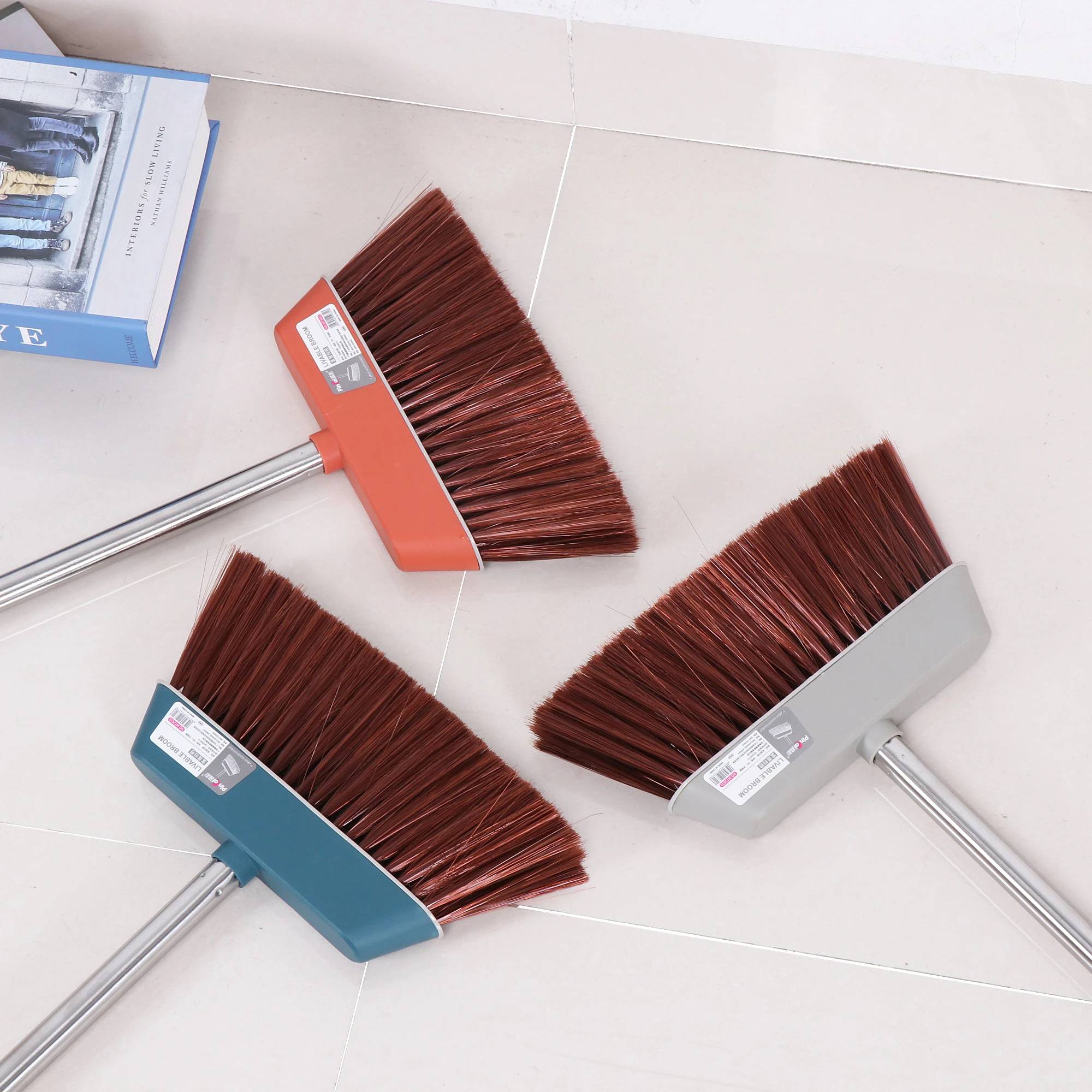 Factory Household Brooms Floor Cleaning Products Plastic Bottle Broom Long Metal Handle