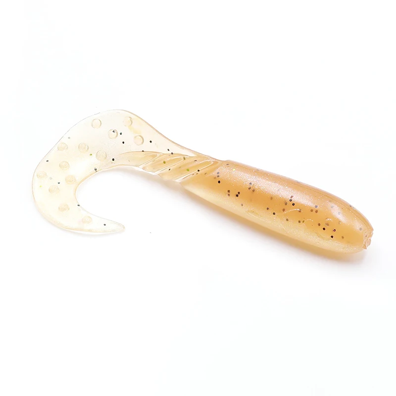 Cheap price artificial lure glitter elastic body silicone T tail stick soft baits worms fishing lures