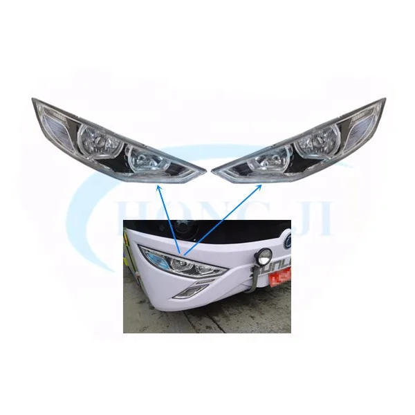 
Wholesale market Sunlong bus head lights replacement OEM H-QZ602x302L RH LED head lamp 