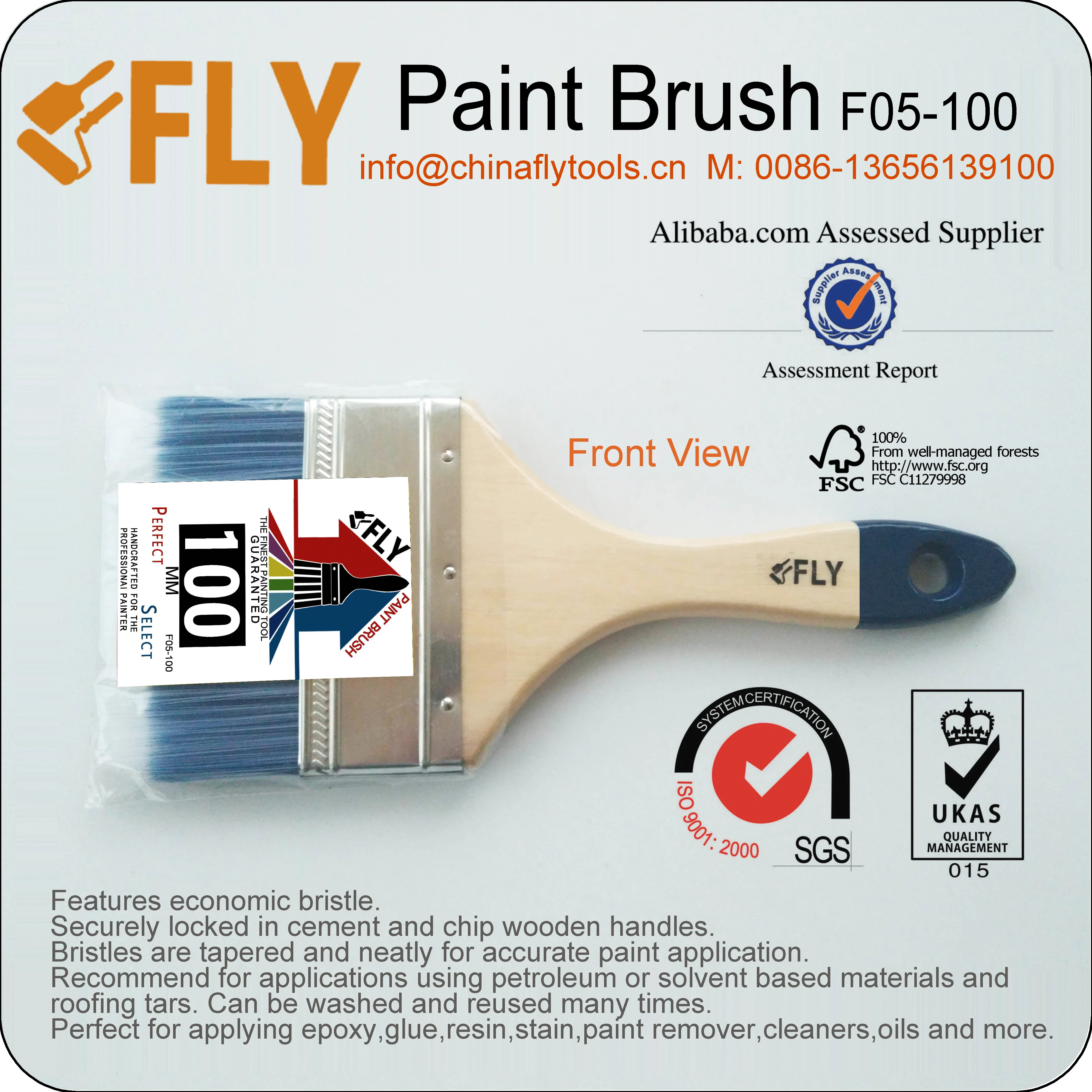 Perfect Quality China Bristle Paint Brush 100mm