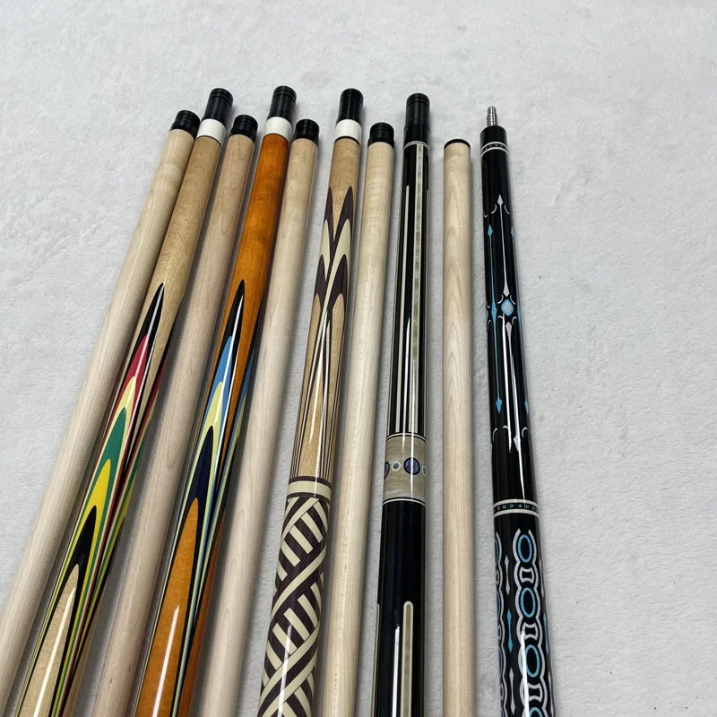 Xmlivet unique carom cues 142cm+12mm tip size radial pin maple wood pool cue sticks decal design billiard cue for wholesale