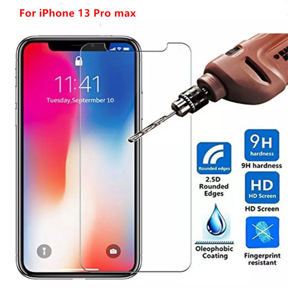3 предмета в комплекте защита для экрана из закаленного стекла iPhone 13 Pro Max Защитная пленка по Розничная