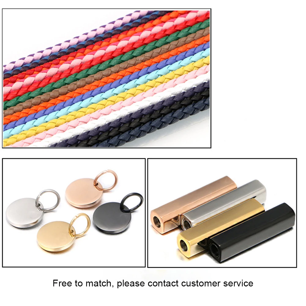 Wholesale Unisex Couple Woman Magnetic Clasp Leather Cords Stainless Steel Custom Logo Leather Bracelet With Charm