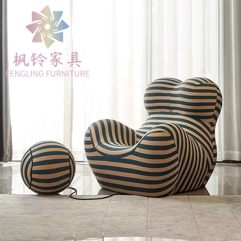 Modern Design High Density Sponge Italian Living Room Single Arm Accent Chair Sofa Armchair LC004