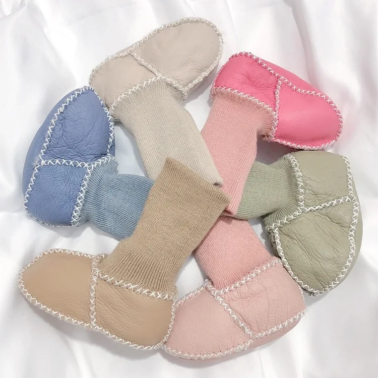 Ботинки теплые зимние для новорожденных, обувь на мягкой подошве для начинающих ходить детей