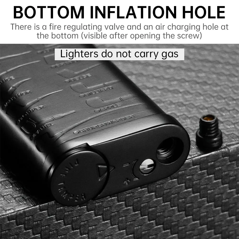 CIGARLOONG Customized Logo Multifunctional European Luxury Portable Single Fire Cigar Lighter with Pipe Press Bar