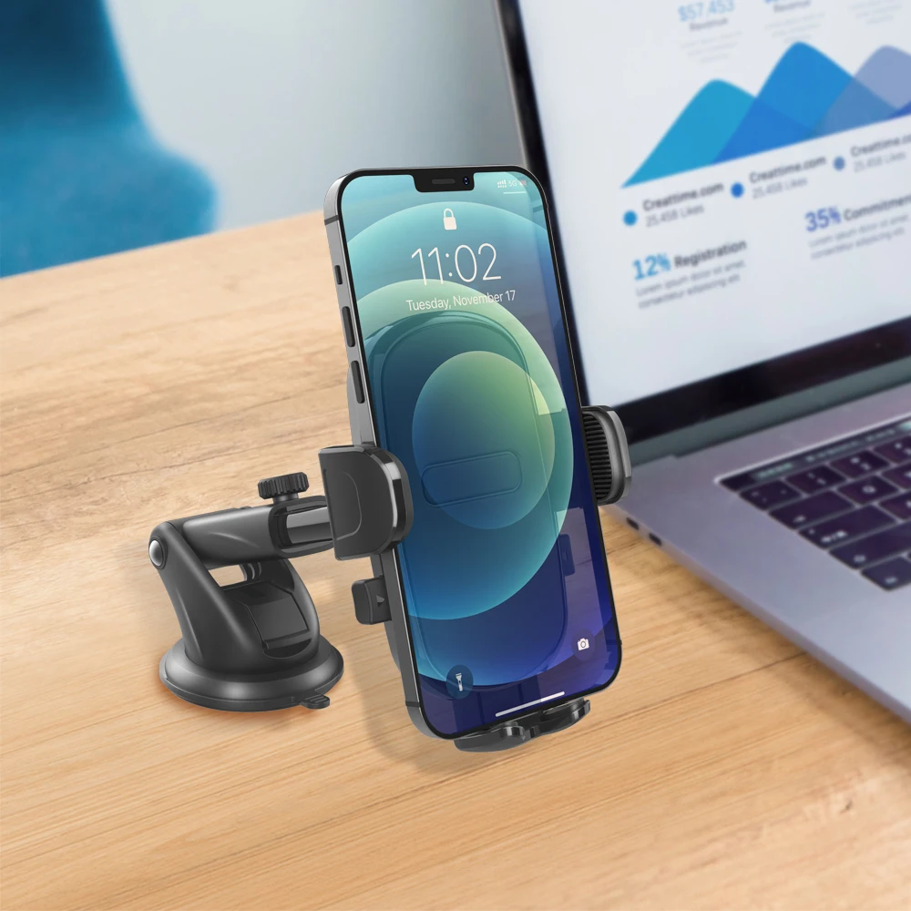 Car Mobile Holder 2022 Upgraded Cell Phone Holder Car Hands Free Car Phone Holder Mount Fit For Smartphone