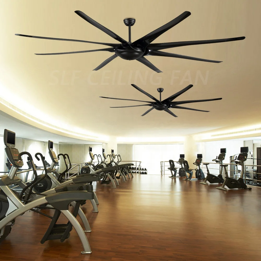 100 Inch 8 Feet Plastic Blades Home and Industrial Ceiling Exhaust Remote Control Hvls Big Ceiling Fan