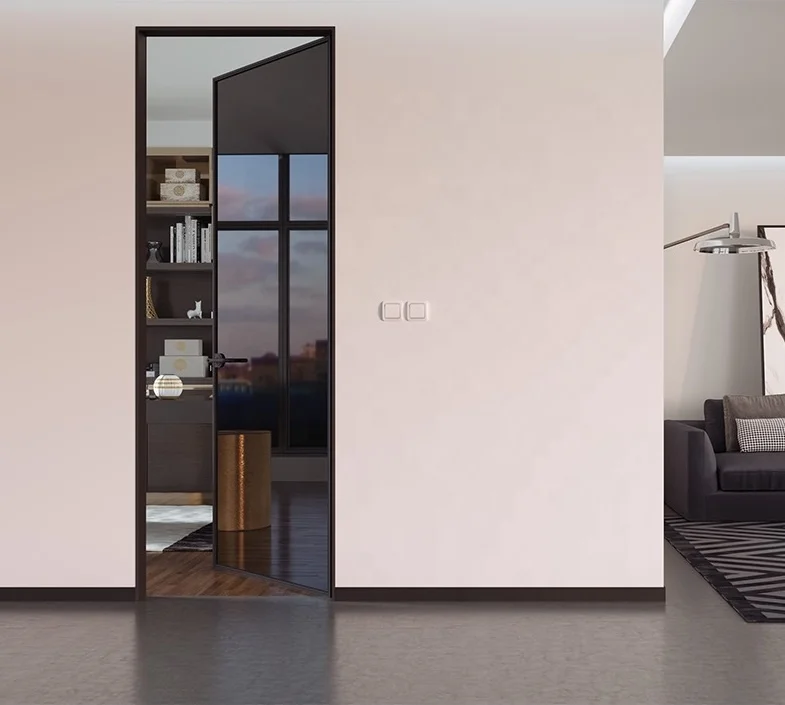 Customize Aluminum bathroom doors swing doors and glass doors