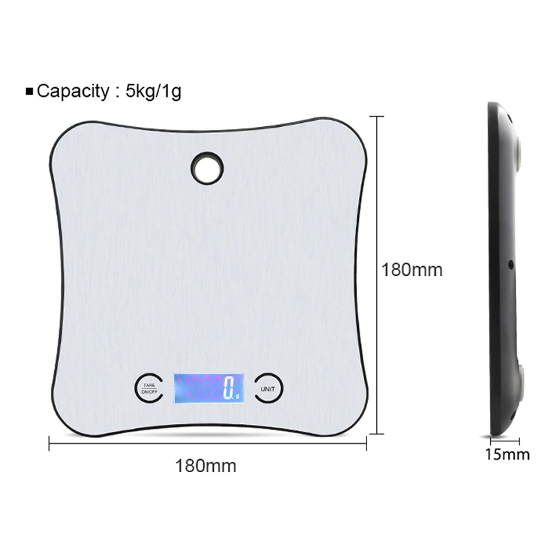 Balance cuisine 5 kg digital electronic weight food kitchen scale keukenweegschaal