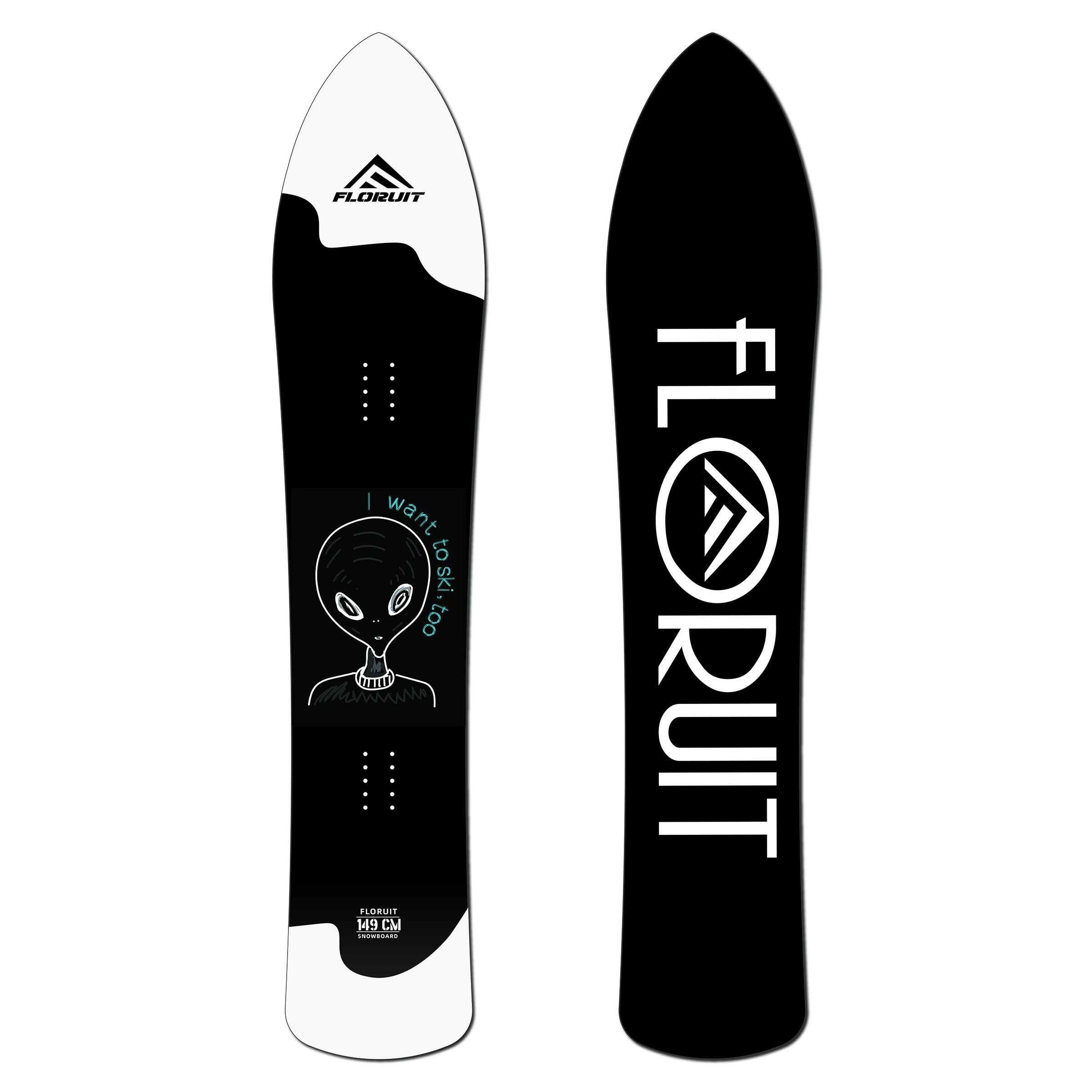 FLORUIT Flexible Tip Shape Snowboards High Quality Adult Skis Dovetail Snowboard