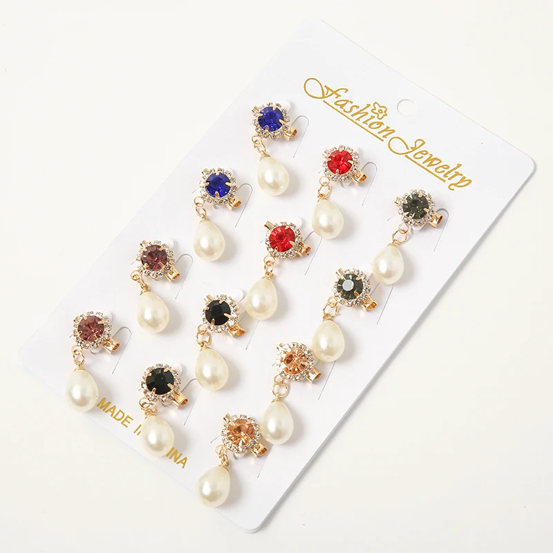 Women Accessories Gifts Diamond Pearl Rhinestone Brooch Pins gold Glitter Collar Clip