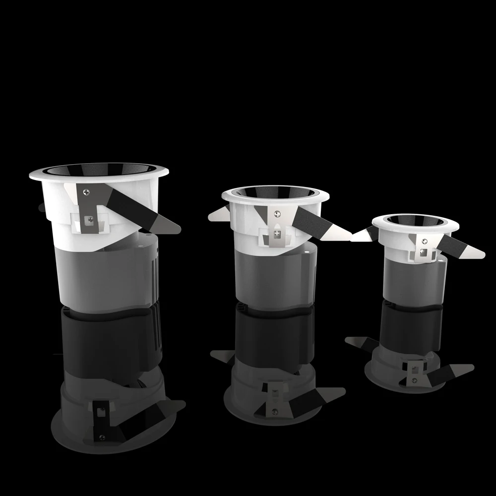 
44- 5W/8W/12W/15W /18W High lumen LED COB white Recessed mounted downlight adjustable Round wall washer downlight 