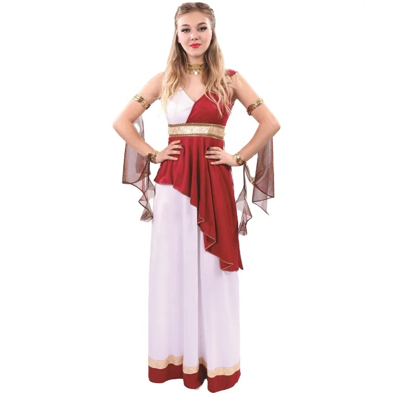 Halloween  Dress Up Party Costume Adult Cosplay Beautiful Greek Goddess dress For Women