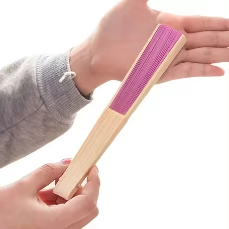 Wholesale Chinese Custom Bamboo Printed Fabric Bamboo Fan Folding Paper Fan Hand Fan for Favors Gift