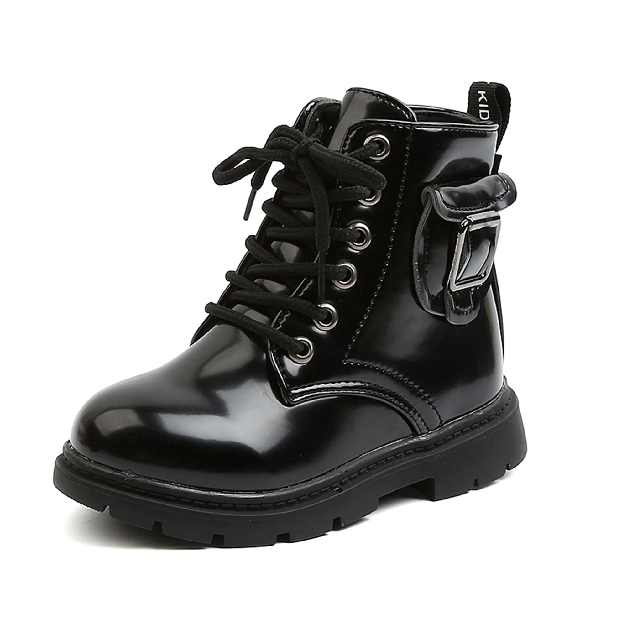 Застежка-молния на боку боевые короткие ботильоны для маленьких мальчиков и девочек; Для детей ясельного возраста;