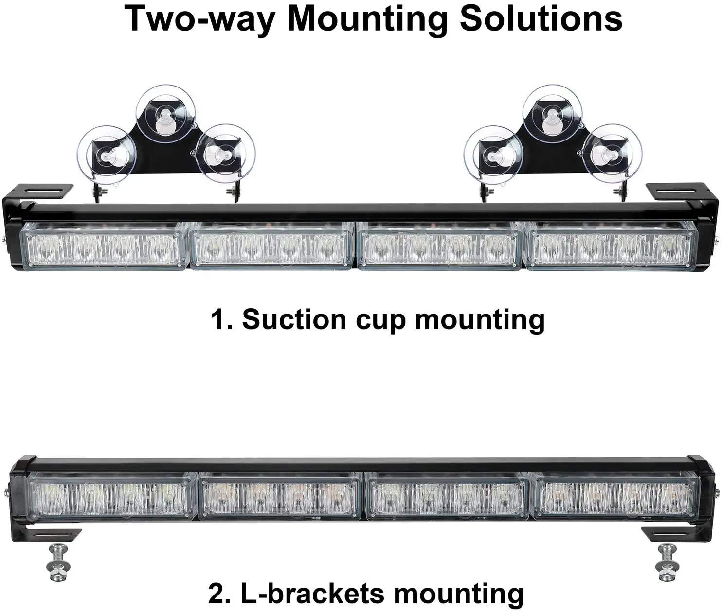 Lighting accessories Blue White Amber 32 LED Traffic Advisor Strobe Light Construction Vehicles Interior Safety Warning Light