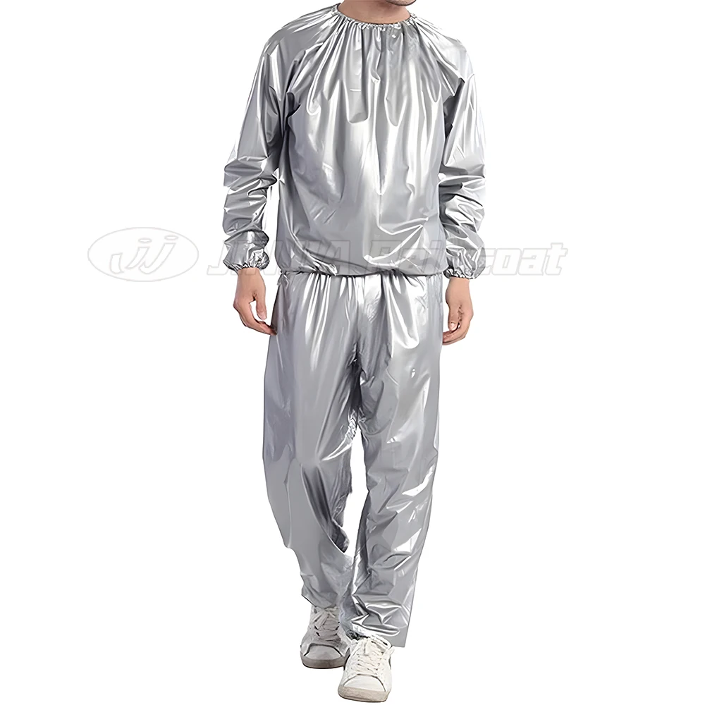 hot selling sauna suit PVC men running sweat suit GYM exercise fitness clothes sauna suit for men