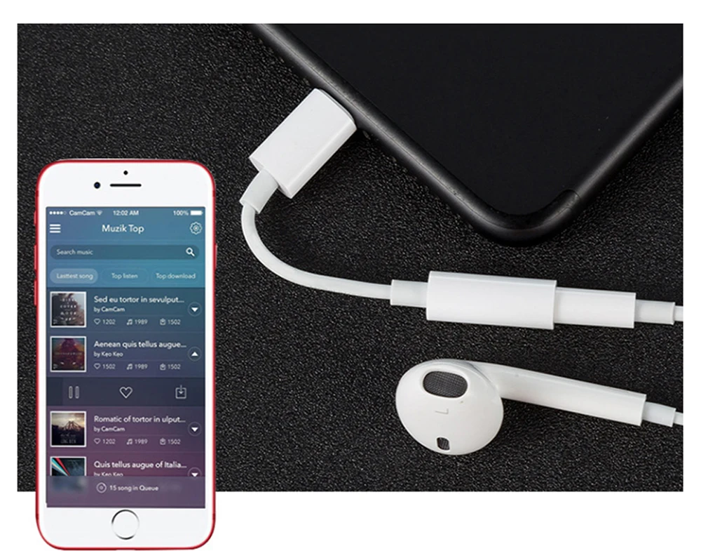 3.5mm Jack Headphone Adapter for Iphone IOS 10.3 for Lighting Plug Play Music Audio Earphone for IPhone Lightning Converter