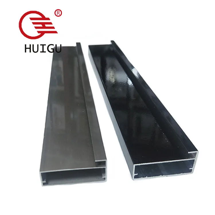 Casement Window Aluminum Profile Factory Price Aluminum Frame Profile   Black Extrusion Aluminium Profile