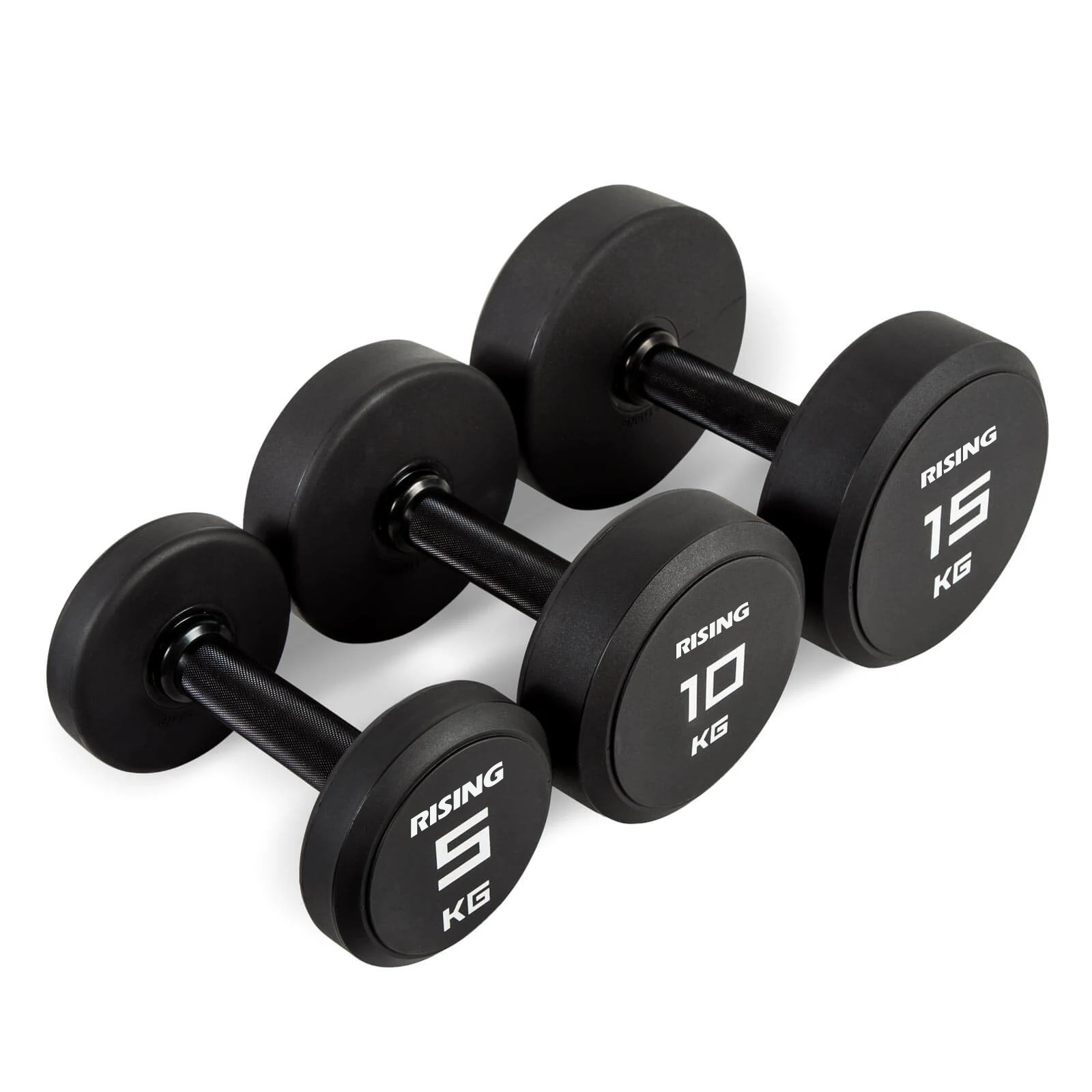 Custom Logo Cheap Dumbbell Round Head Urethane Dumbbell with Straight Handle
