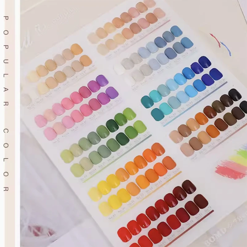 Can wholesale custom own brand 15ml nail art set full set of nail polish new fashion 72 colors UV gel
