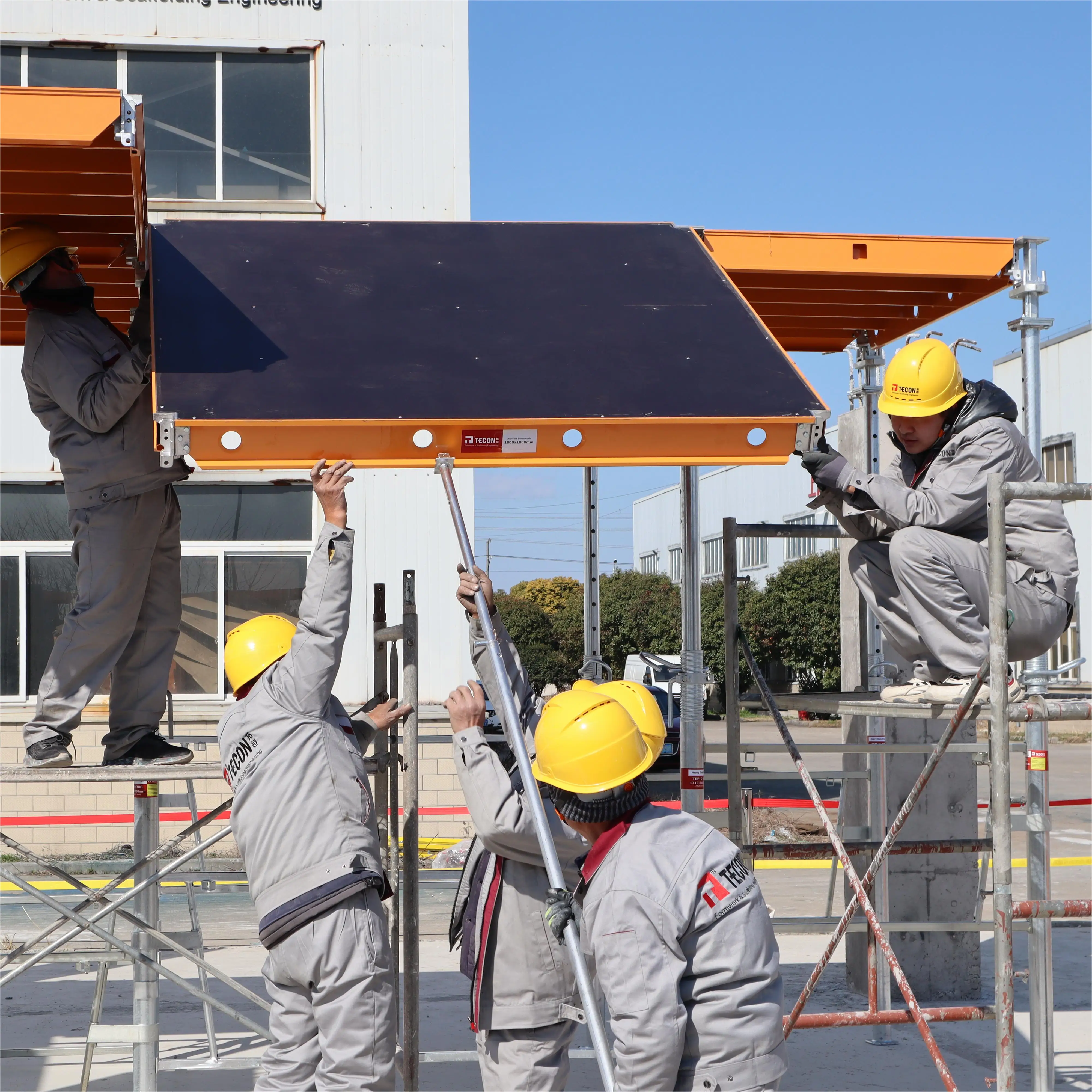 TECON Aluminum Support Prop Shopping Mall Slab Panels Concrete Formwork