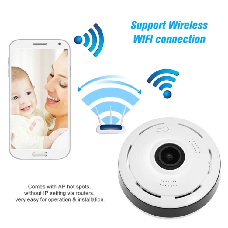  HD 1080P 2 аудиоданных домашнего видеонаблюдения V380 скрытая камера Wi-Fi рыбий глаз IP Сетевая скрытый 360 лампы