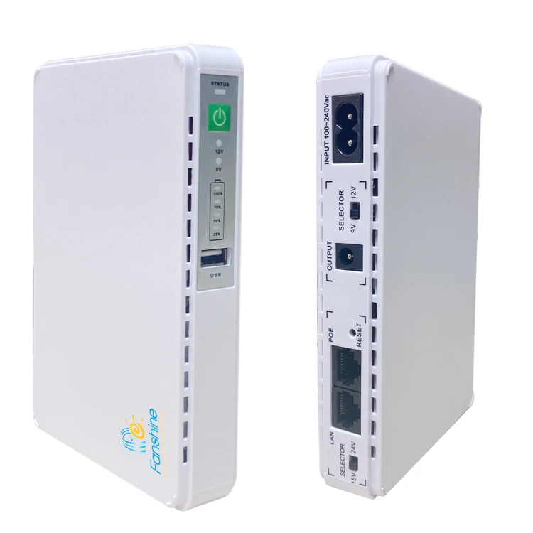  Fanshine Портативный 12 Вт 18 мини-ИБП для Wi-Fi маршрутизатора постоянного тока 5 в 9 В 15 24 POE